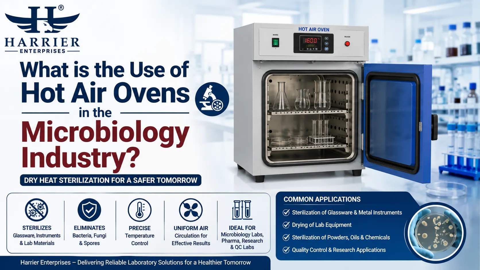 Read more about the article What is the Use of Hot Air Ovens in the Microbiology Industry?